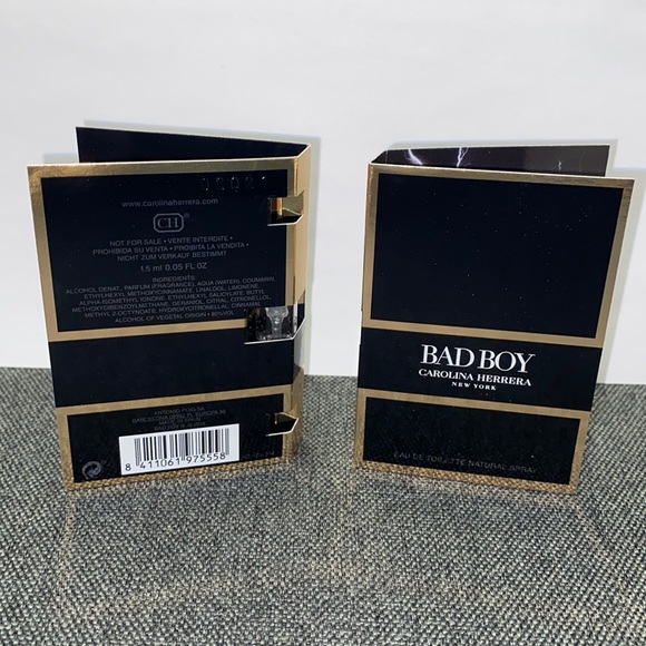X2 Carolina Herrera Bad Boy Eau De Toilette Spray Samples